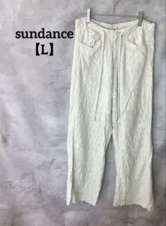 レース刺繍✨sundance 【L】コットン総レース刺繍　ワイドパンツ