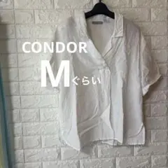 CONDOR 半袖シャツ ホワイト　レディース　【M相当】　ブラウス