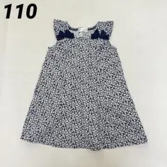 ノースリーブワンピース　110 リボン付きAライン　春夏ブランド