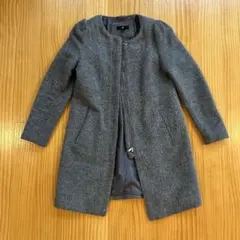 H&M グレー ノーカラーコート