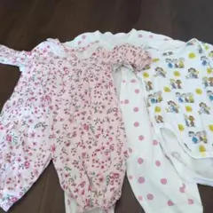 ポ*ア様 ベビー服　3点セット　70-80　カバーオール　UNIQLOボディスー