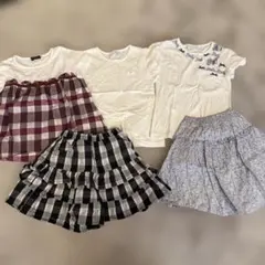130サイズ キッズ服 スカートとTシャツセット