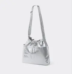 GU ショルダーバッグ　シルバー