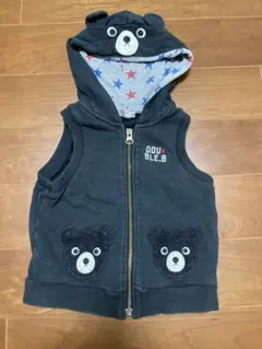 DOU BLE.B クマフード ベビーベスト