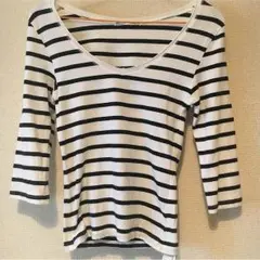 ZARA  ボーダー ロンT  七分