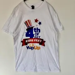 ギルダン プリント Ｔシャツ 丸首 半袖 Ｌ 白 綿 お出かけ カジュアルのサムネイル