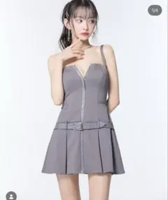 M グレーGL3937ローブドフルールグロッシーブリエAngelR キャバドレス