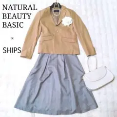 清楚系☆ママスーツ SHIPS スカートスーツ　セットアップ セレモニーオフィス