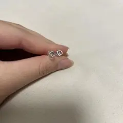 シルバー スクエア型 スタッドピアス