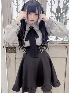 MA*RS Wハートバックルスカート ブラックのサムネイル