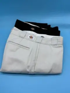美品　Dickies　ディッキーズ　チノパン　ブラック　ホワイト