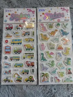 乗り物・恐竜シール