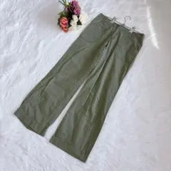 オフオン ベーシック（36）コットン100% チノパンツ カーキ S イトキン