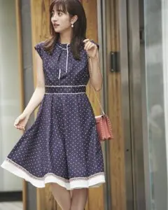 Apuweiser-riche アプワイザーリッシェ ボウタイワンピース