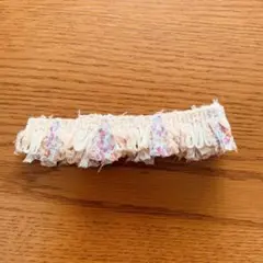 小花柄パステル配色フリンジリボン 約50cm