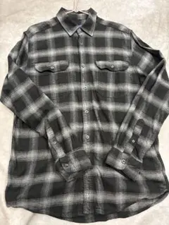 GEORGE フランネルシャツ M 黒とグレー