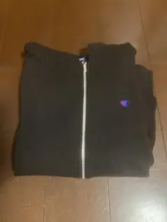 Champion ブラック ジップアップパーカー Lサイズ