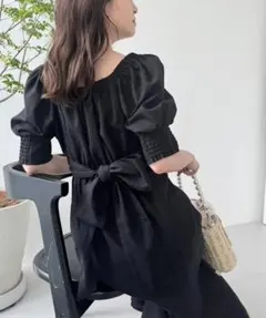 バックリボンワンピース