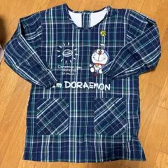 ドラえもん チェック柄エプロン　スモッグ