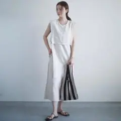 【spoon store】4way レイヤードワンピース アイボリー