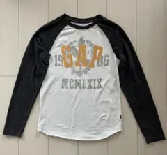 Gapkids 長袖カットソー ホワイト/チャコールグレー　160cm