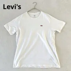 Levi's 半袖tシャツ ロゴ刺繍 ワンポイント 無地 白 ホワイト サイズL