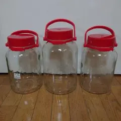果実酒瓶　4L×2　5L×1　計3個　石塚硝子 保存瓶 梅酒 梅干し らっきょうのサムネイル