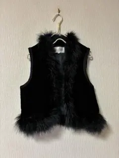 Frame ファー　ベスト　日本製 ベスト ジレ　ブラック