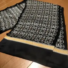 100%シルク☆装飾 ロングスカーフ