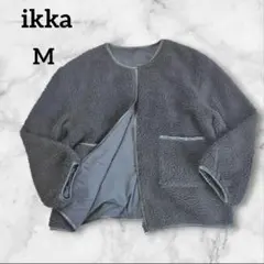 イッカ フリースジップアップジャケット ボアジャケット カジュアル M
