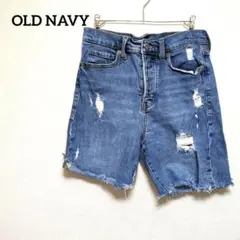 OLD NAVY SKY HI SHORT【6】デニムショートパンツ ダメージ