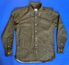 ペイズリー柄コットン長袖シャツ