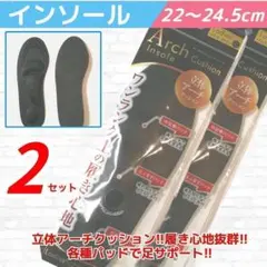 立体アーチクッションインソール 中敷き 22～24.5 疲れ知らず 2足 新品のサムネイル