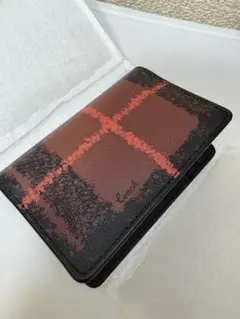 【新品未使用】COACH コーチ 二つ折り カードケース チェック柄