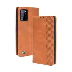 OUKITEL C25 ケース スマホケース 手帳型 シンプル ブラウン