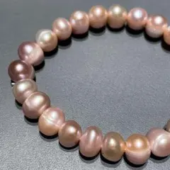天然パール　(パープル色) 8.2mm ブレスレット