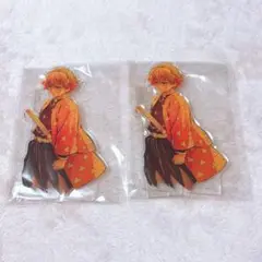 【2点セット】鬼滅の刃 無限城編 キービジュアル アクリルスタンド 我妻善逸