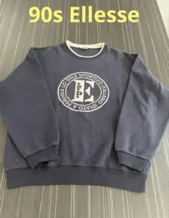 【希少】90s Ellesse エレッセ 刺繍ロゴ スウェット　ゴールドウイン製のサムネイル