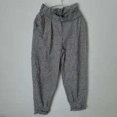 Bershka チェック柄 ベルト付き カジュアルパンツ かわいいのサムネイル