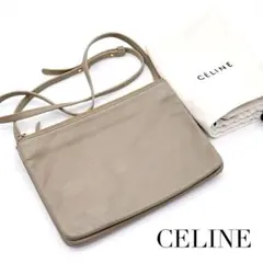 CELINE セリーヌ トリオ ラージ レザー ショルダー バッグ ポーチ