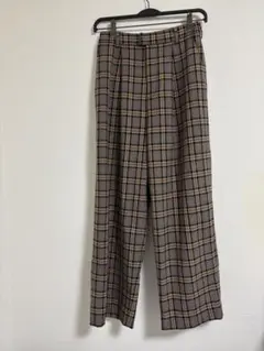 Ray BEAMS チェック柄 ワイドパンツ サイズ0