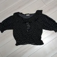 earth music&ecology ドット柄 五分袖シャツ