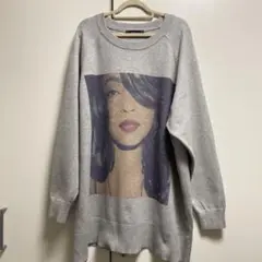 ZARA プリント オーバーサイズ ニットトレーナー