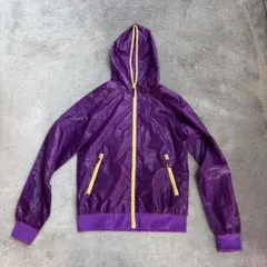 紫色ドット模様ナイロンジャケット