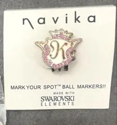 Navika ボールマーカー イニシャル K スワロフスキー マグネット ハワイ
