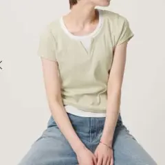 ヘンリーネック レイヤード Tシャツ　BEAUTY&YOUTHのサムネイル