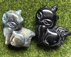 2点セット‼️水晶&ガーネットインヌーマイトの猫の置物 約8cm - メルカリ