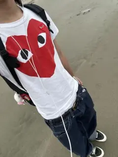 コムデギャルソン Tシャツ ハート 白