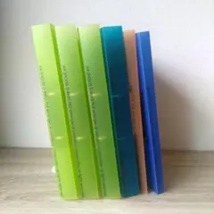 A4 2穴ファイル×4（黄色3.水色1） / A4 バインダー×2（橙1.青1）のサムネイル
