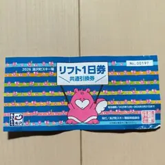 リフト1日券 2026年3月31日まで有効